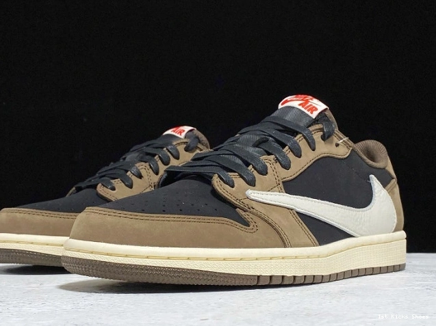1st Kicks Shoes 1 Travis Air Mocha Jordan Dark Scott x Low OG SP CQ4277-001 0801